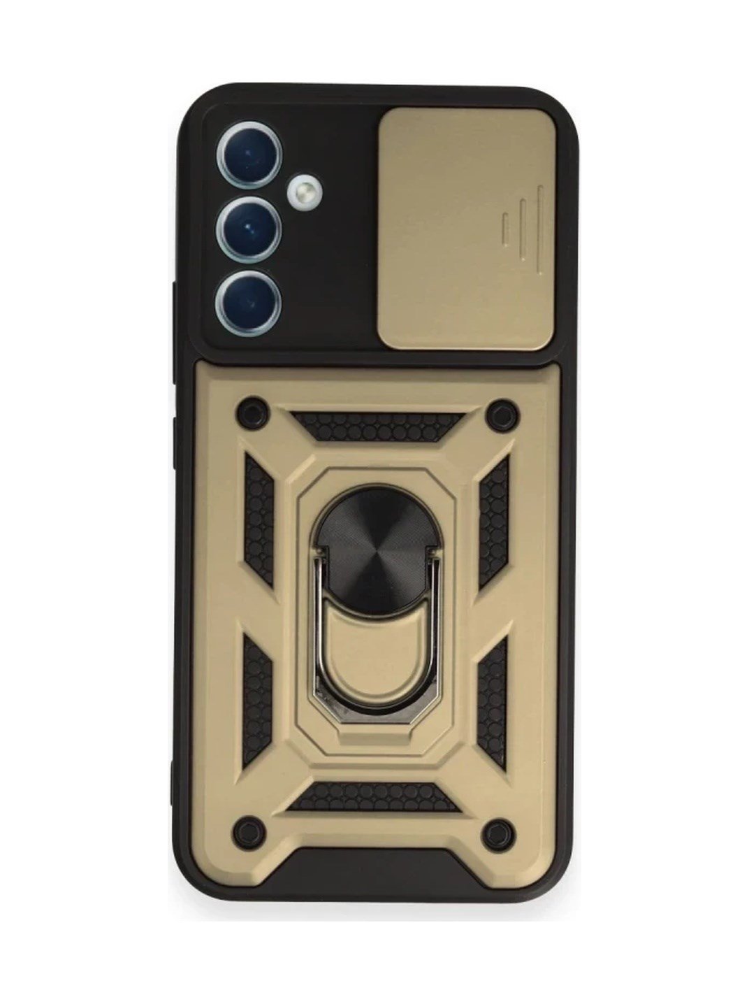 Samsung Galaxy A54 5g Kılıf Pars Lens Yüzüklü Silikon - Gold 0.2M-Çok Renkli