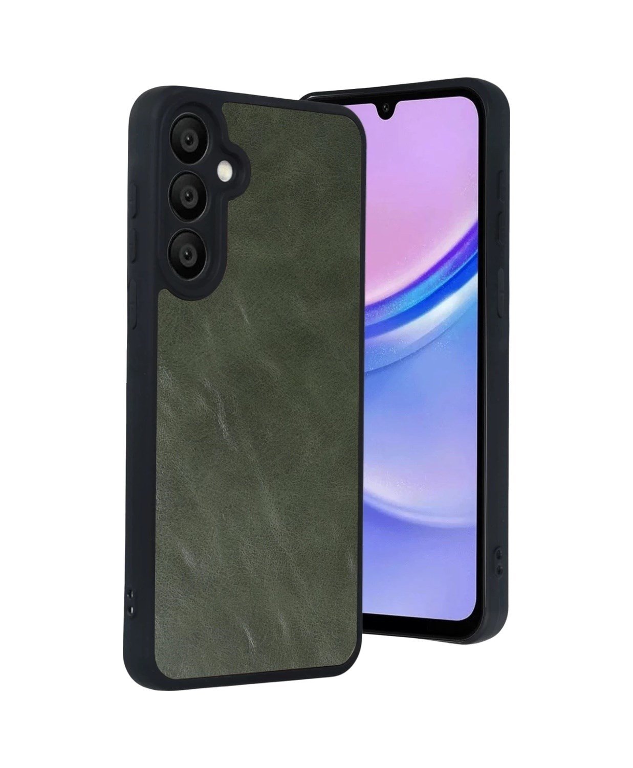 Samsung Galaxy A57 5g Uyumlu Aras Deri Kapak - Yeşil Belirtilmemiş