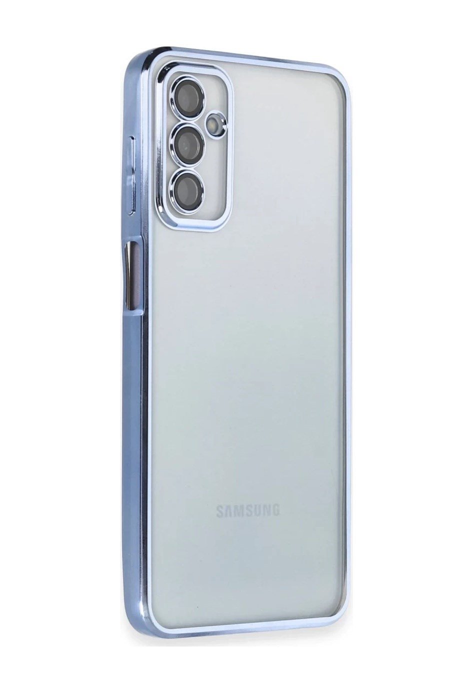 Samsung Galaxy M23 Uyumlu Kılıf Lensli Silikon - Açık Mavi Belirtilmemiş