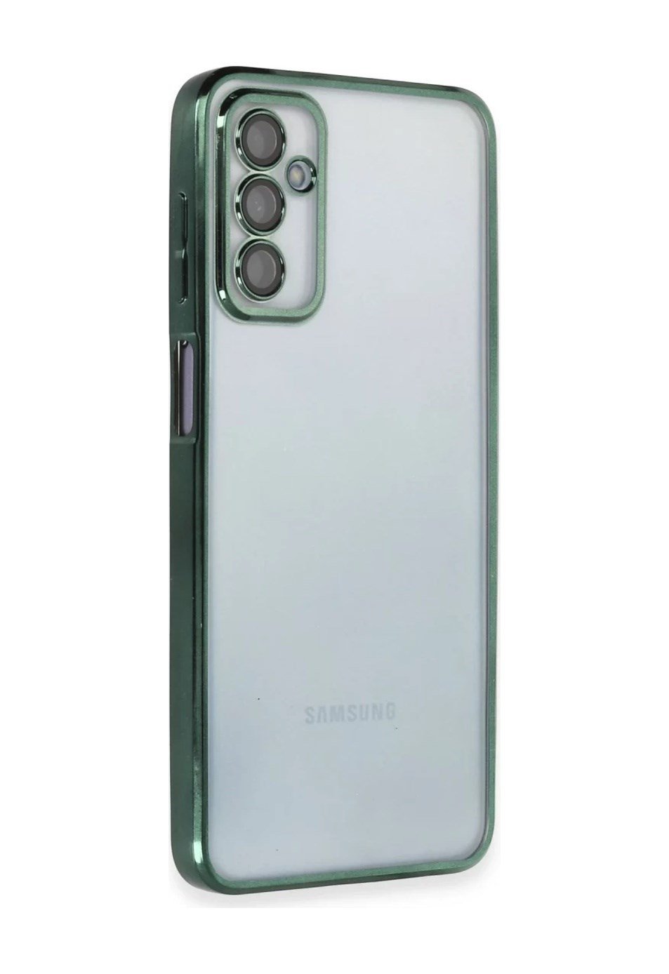 Samsung Galaxy M23 Uyumlu Kılıf Lensli Silikon - Yeşil Belirtilmemiş