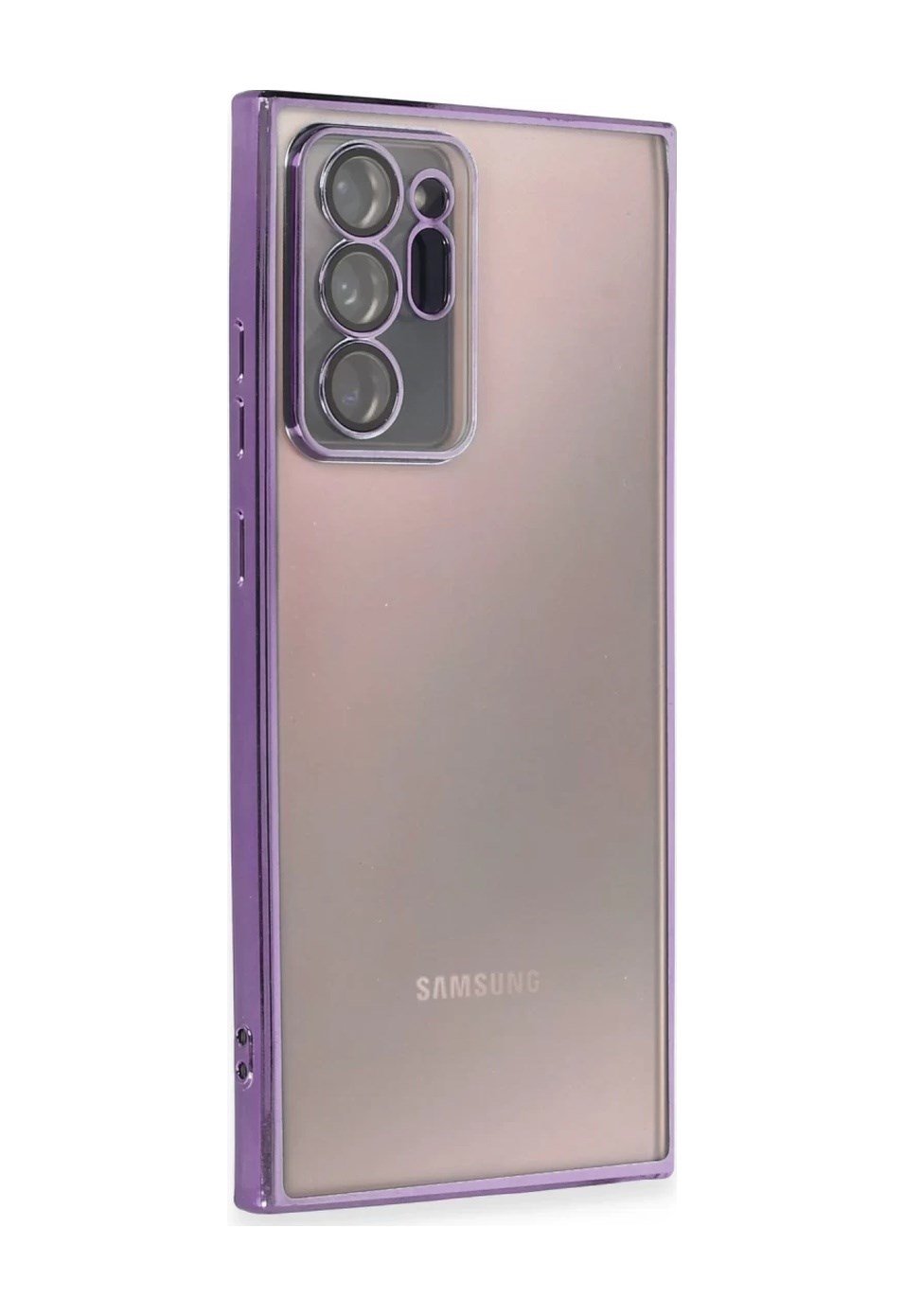Samsung Galaxy Note 20 Ultra Uyumlu Kılıf Lensli Silikon - Mor Belirtilmemiş
