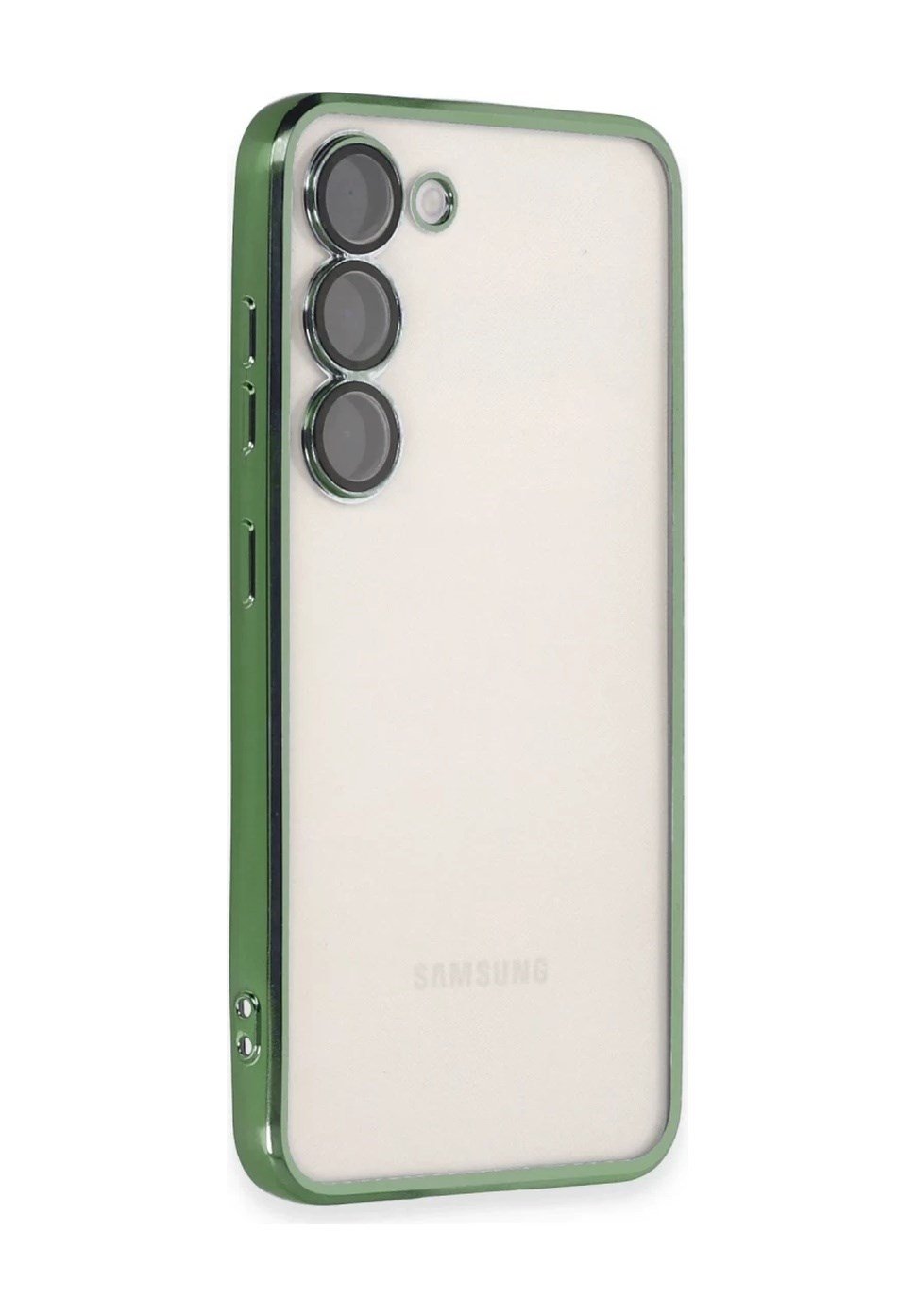 Samsung Galaxy S23 Plus Uyumlu Kılıf Lensli Silikon - Yeşil Belirtilmemiş