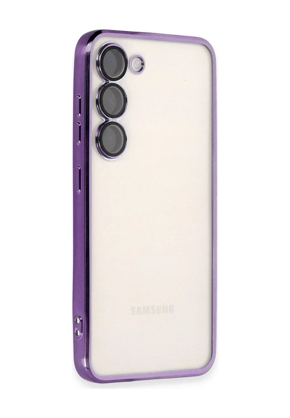 Samsung Galaxy S23 Plus Uyumlu Kılıf Lensli Silikon - Mor Belirtilmemiş