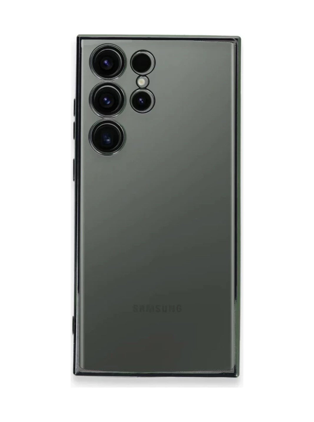 Samsung Galaxy S23 Ultra Uyumlu Kılıf Lensli Silikon - Yeşil Belirtilmemiş