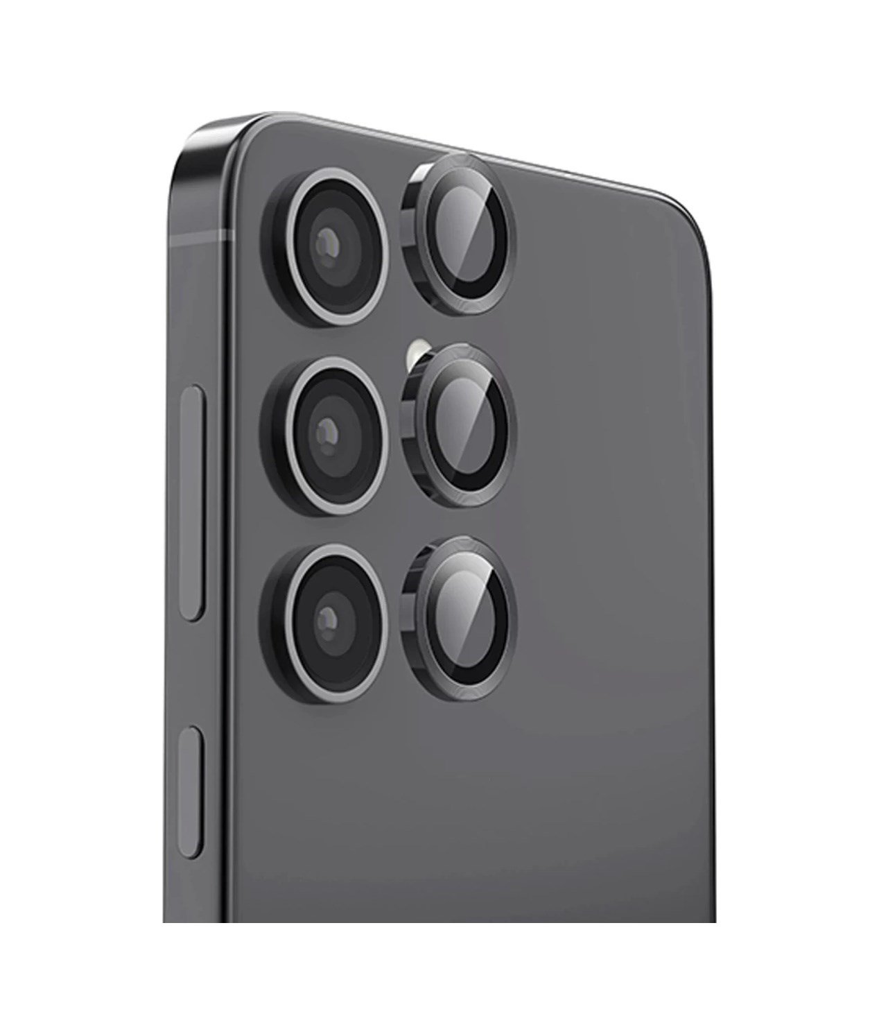 Samsung Galaxy S25 Plus Uyumlu Raze Metal Kamera Lens - Siyah