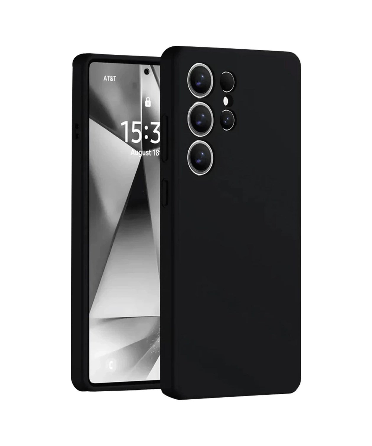 Samsung Galaxy S25 Ultra Uyumlu Kılıf Nano İçi Kadife Silikon - Siyah Belirtilmemiş