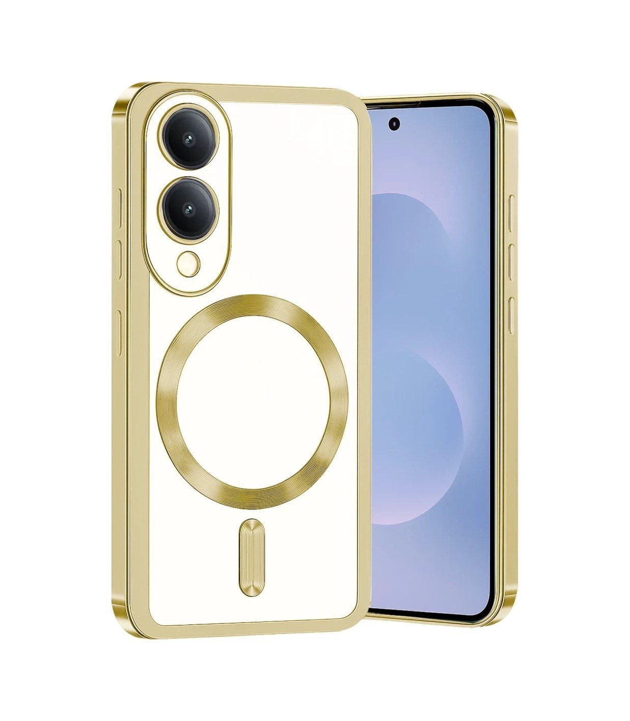 Samsung Galaxy S25 Uyumlu Edge Kross Magneticsafe Kapak - Gold Belirtilmemiş