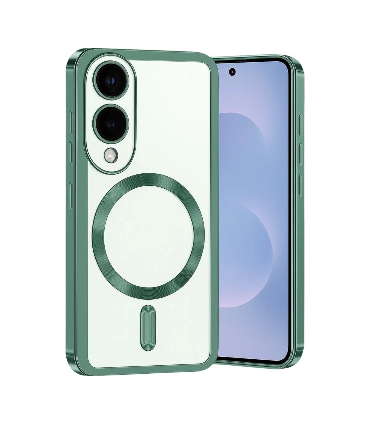 Samsung Galaxy S25 Uyumlu Edge Kross Magneticsafe Kapak - Koyu Yeşil Belirtilmemiş