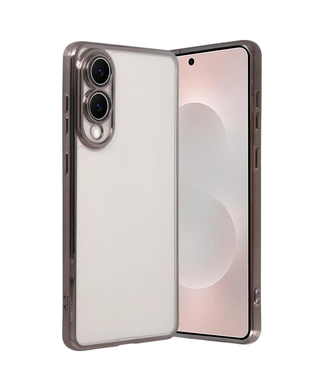 Samsung Galaxy S25 Uyumlu Edge Lensli Silikon - Titan Gri Belirtilmemiş