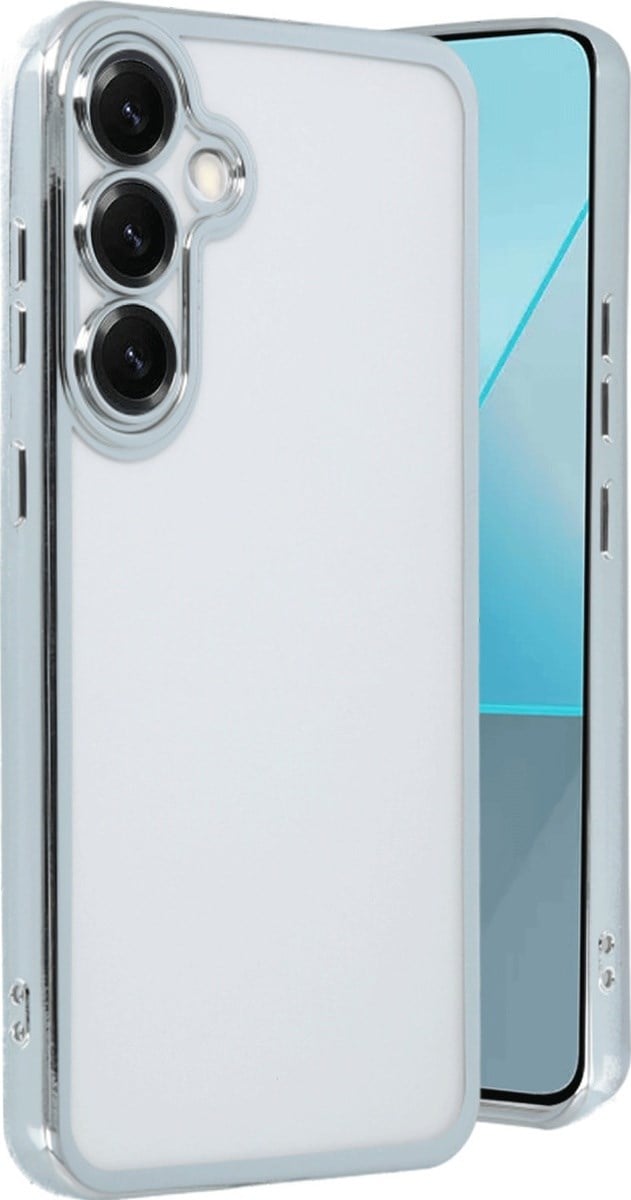 Samsung Galaxy S25 Uyumlu Kılıf Lensli Silikon - Gümüş Belirtilmemiş