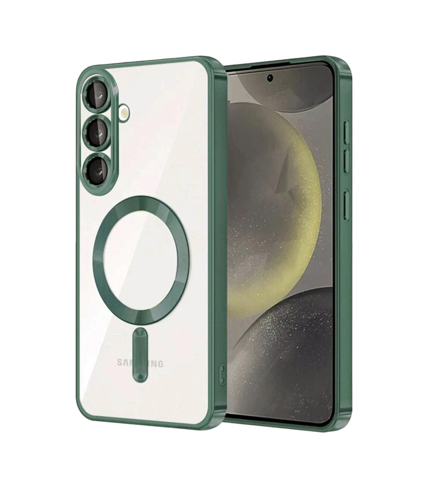 Samsung Galaxy S26 Plus Uyumlu Kross Magneticsafe Kapak - Koyu Yeşil Belirtilmemiş