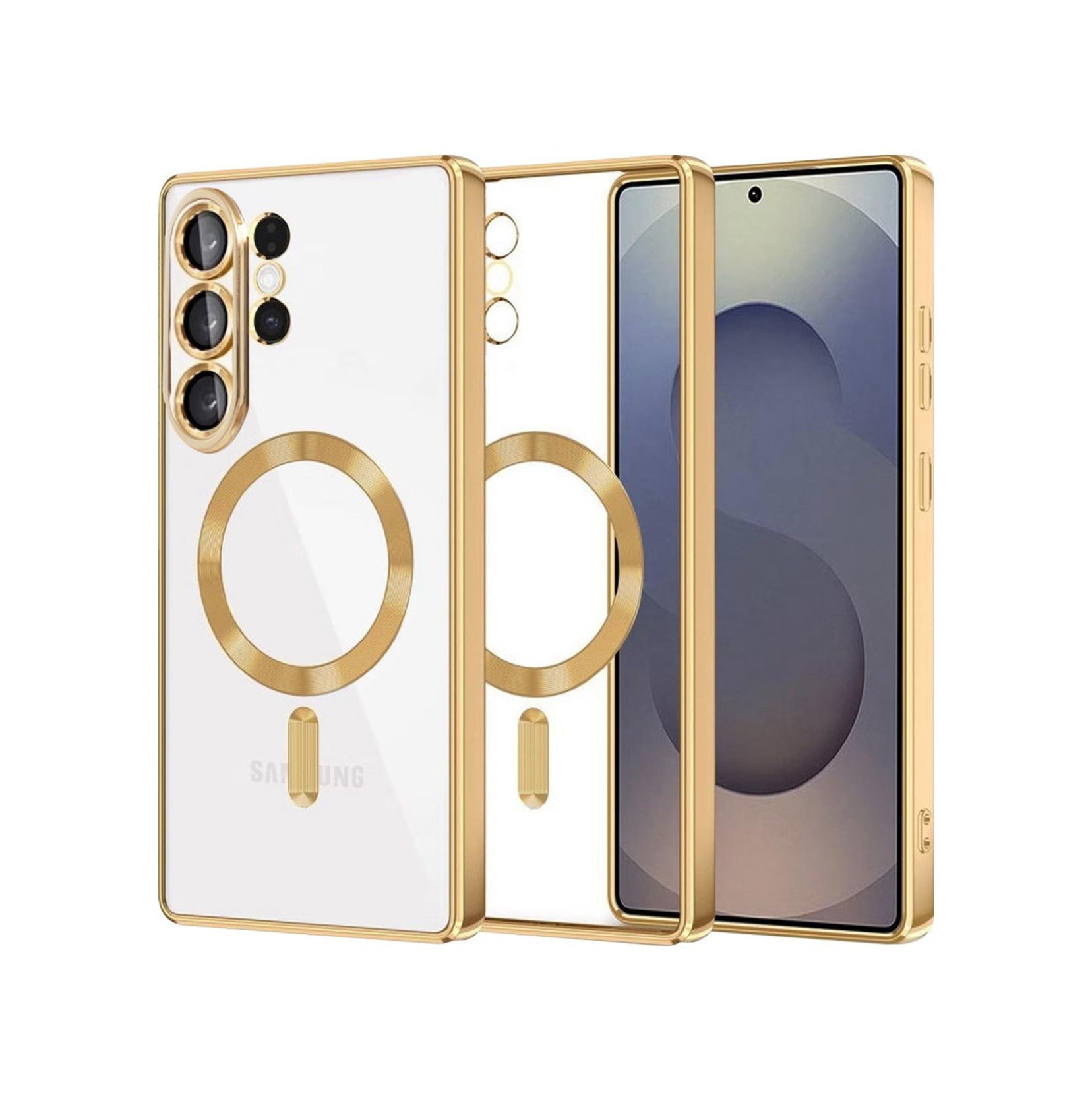 Samsung Galaxy S26 Ultra Uyumlu Kross Magneticsafe Kapak - Gold Belirtilmemiş