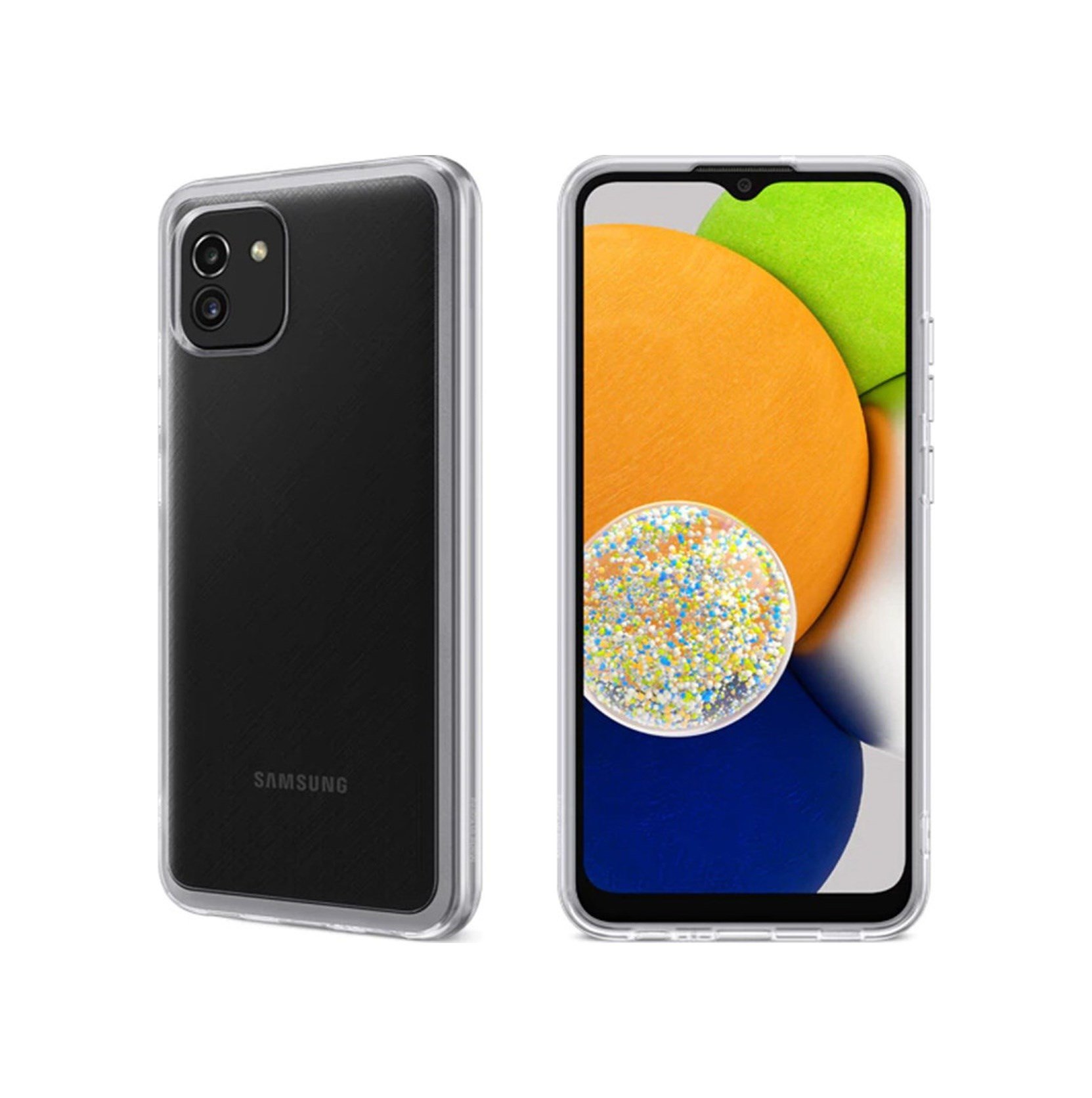 Samsung Galaxy Uyumlu   A03 Kılıf Lüx Şeffaf Silikon Belirtilmemiş