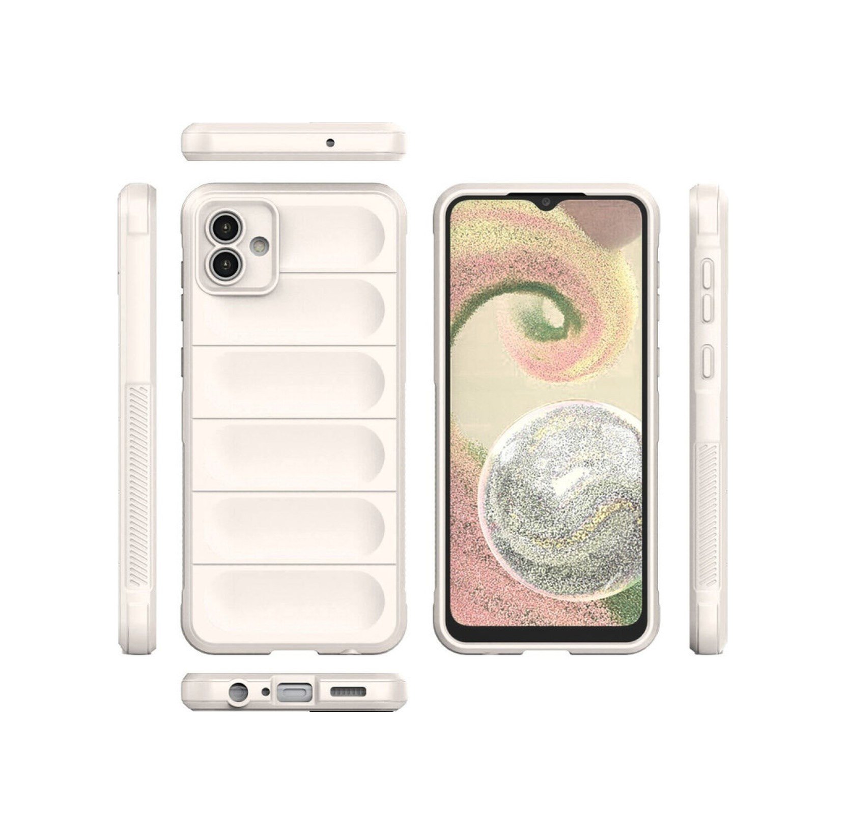 Samsung Galaxy Uyumlu,   A04 Kılıf Optimum Silikon - Krem Belirtilmemiş