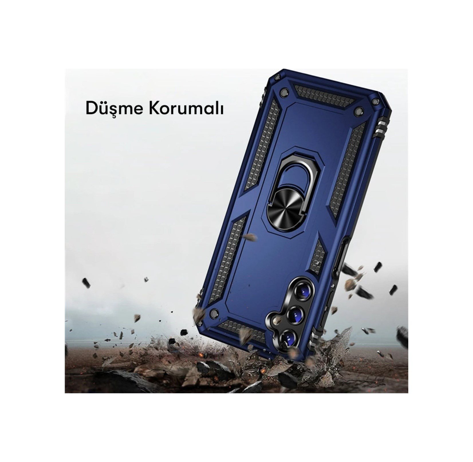 Samsung Galaxy Uyumlu   A04s Kılıf Sofya Yüzüklü Silikon Kapak - Yeşil Belirtilmemiş