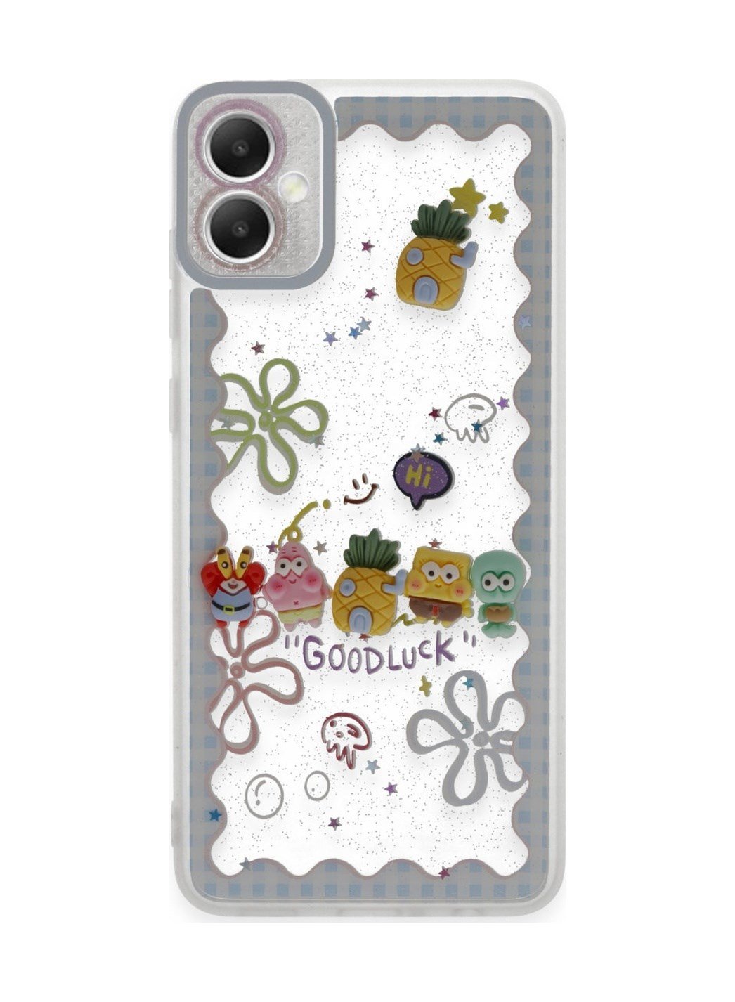 Samsung Galaxy Uyumlu   A05 Kılıf Sweet Desenli Silikon Kapak - Açık Mavi Belirtilmemiş