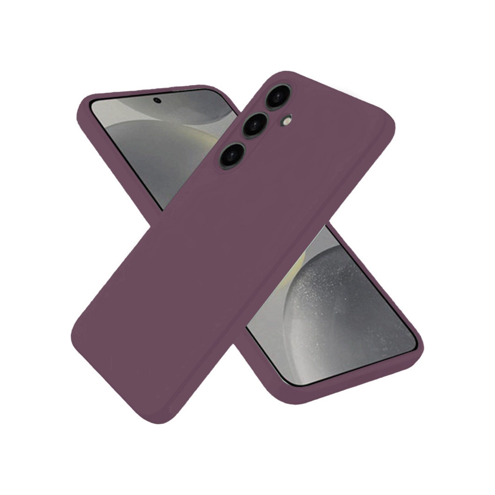 Samsung Galaxy Uyumlu   A06 Kılıf First Silikon - Mürdüm Belirtilmemiş