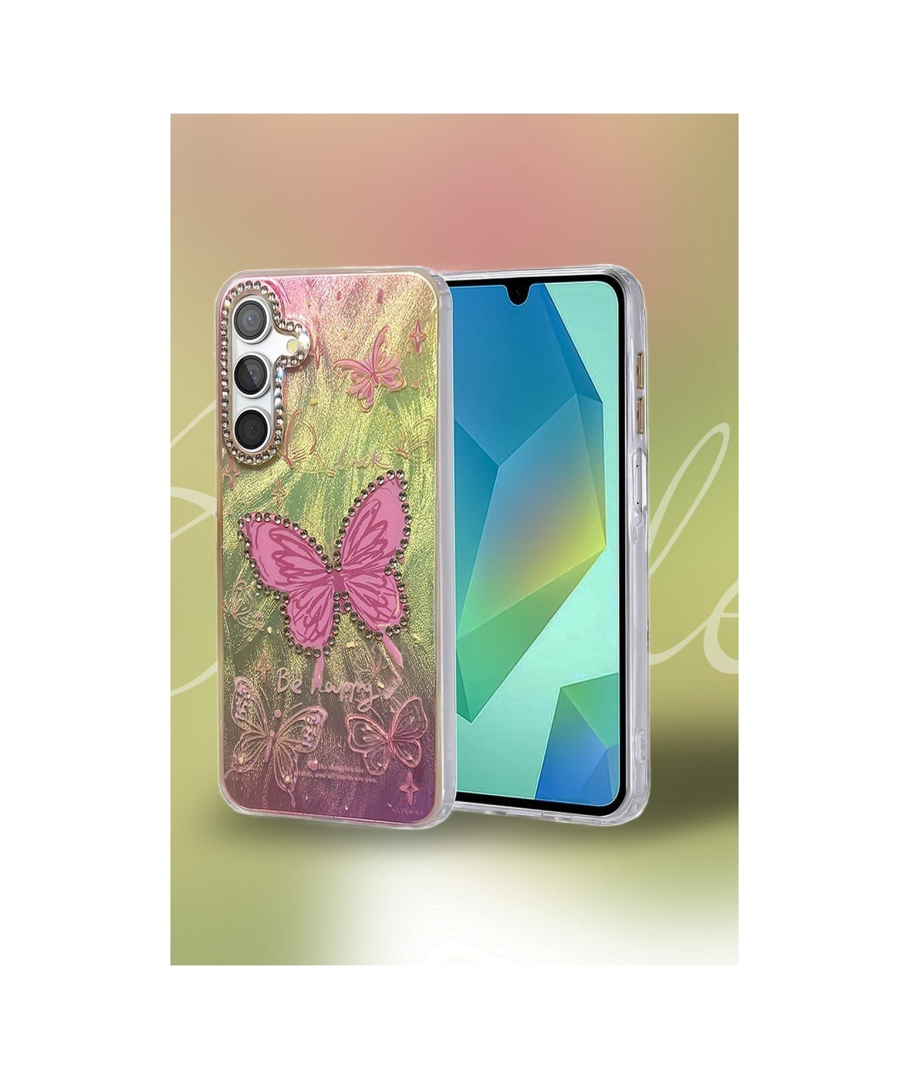 Samsung Galaxy Uyumlu   A15 4g Kılıf Blade Aynalı Desenli Kapak - Desen 1 Belirtilmemiş