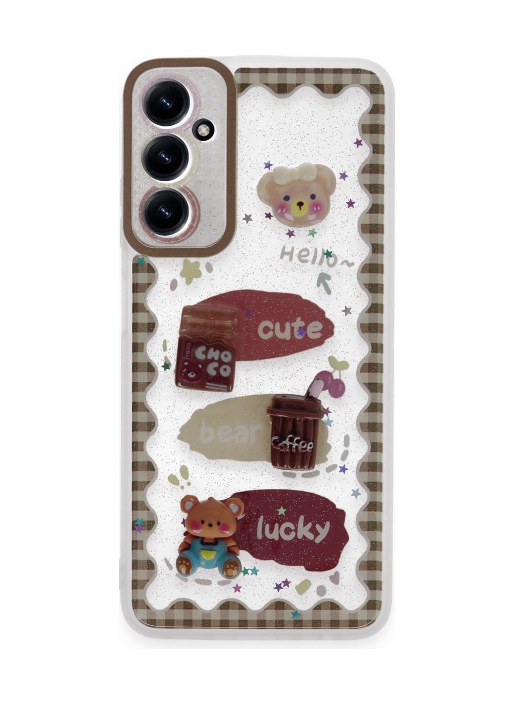 Samsung Galaxy Uyumlu   A15 4g Kılıf Sweet Desenli Silikon Kapak - Şeffaf Belirtilmemiş