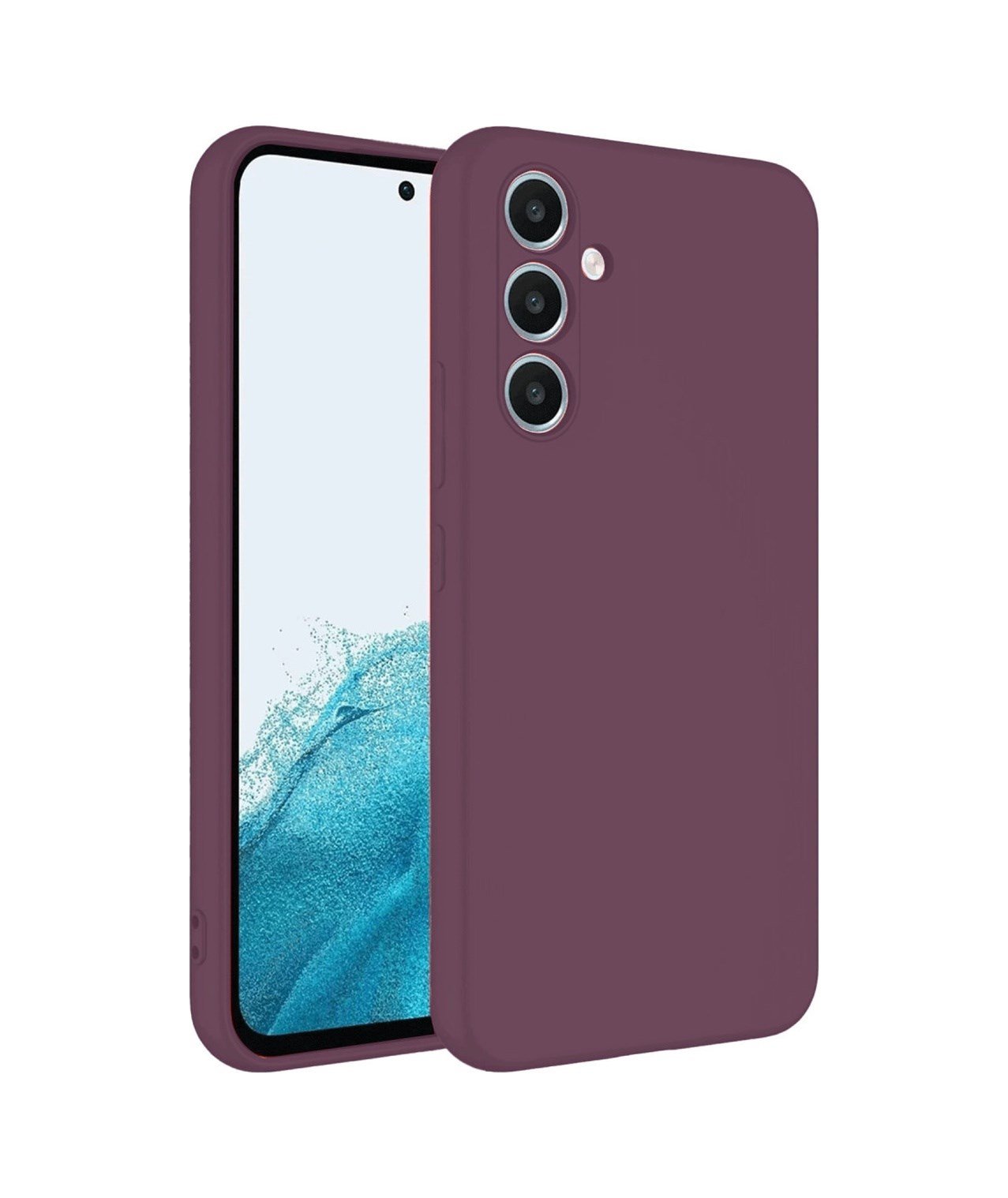 Samsung Galaxy Uyumlu   A16 5g Kılıf First Silikon - Mürdüm Belirtilmemiş