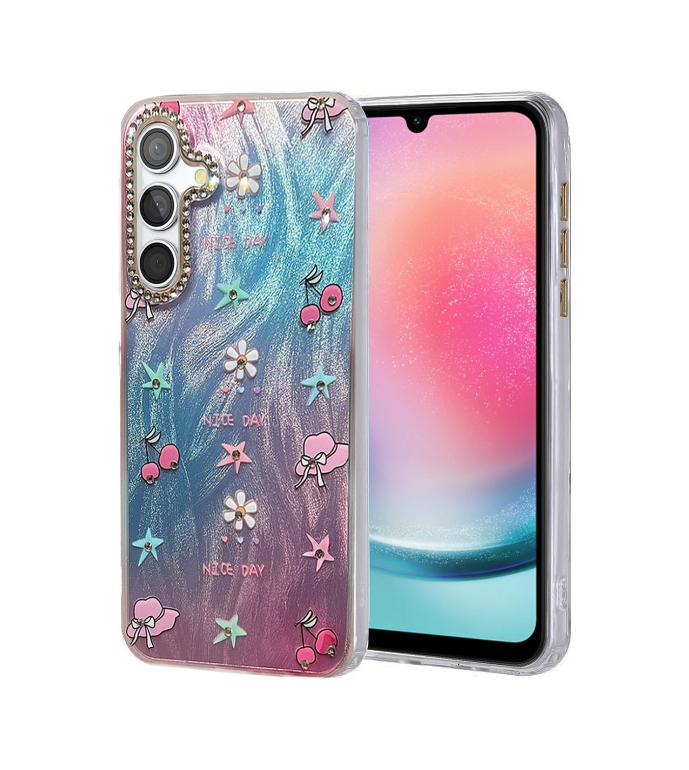 Samsung Galaxy Uyumlu   A24 4g Kılıf Blade Aynalı Desenli Kapak - Desen 4 Belirtilmemiş