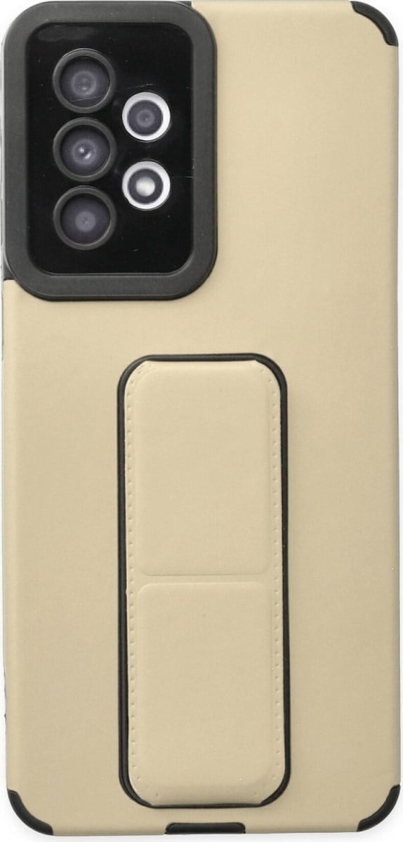 Samsung Galaxy Uyumlu,   A33 5g Kılıf Mega Standlı Silikon - Gold Belirtilmemiş