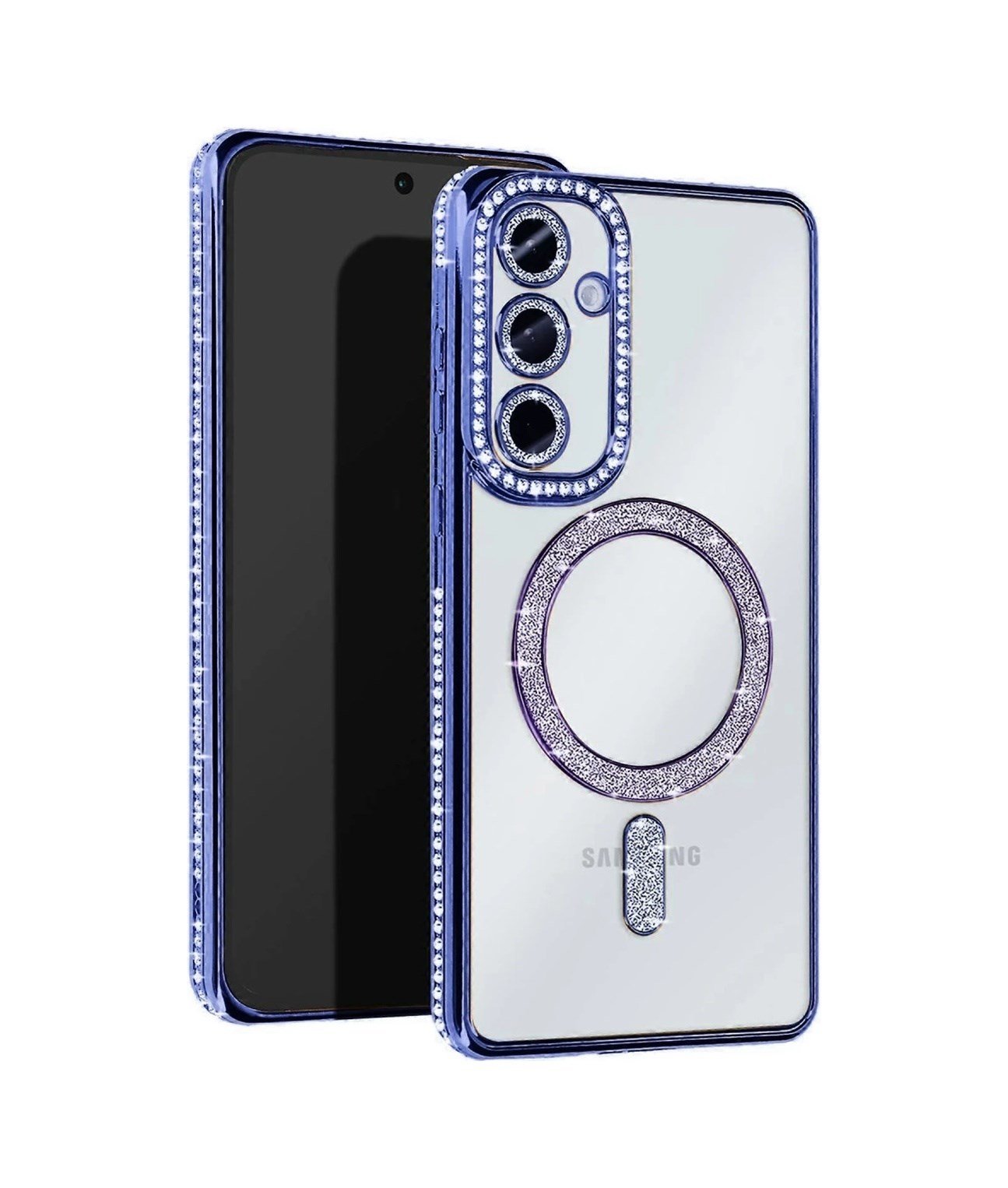 Samsung Galaxy Uyumlu   A36 Joke Simli Magneticsafe Kılıf - Mavi Belirtilmemiş