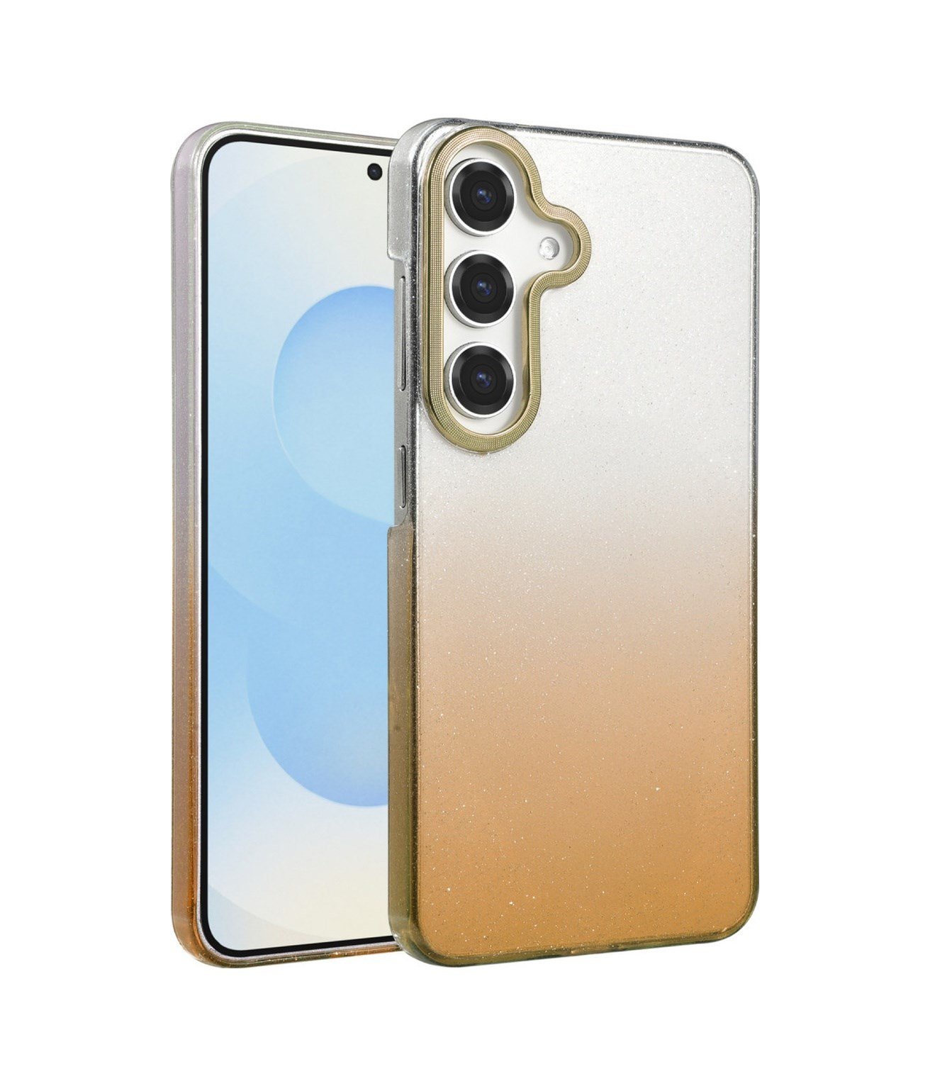 Samsung Galaxy Uyumlu   A55 5g Glossy Kapak - Çöl Titanyum Belirtilmemiş