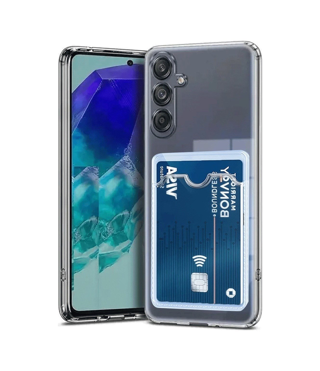Samsung Galaxy Uyumlu   A56 Kılıf Kart Şeffaf Silikon - Şeffaf Belirtilmemiş