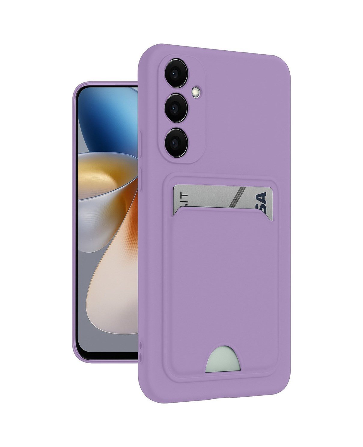 Samsung Galaxy Uyumlu   M15 Kelvin Kartvizitli Silikon - Lila Belirtilmemiş