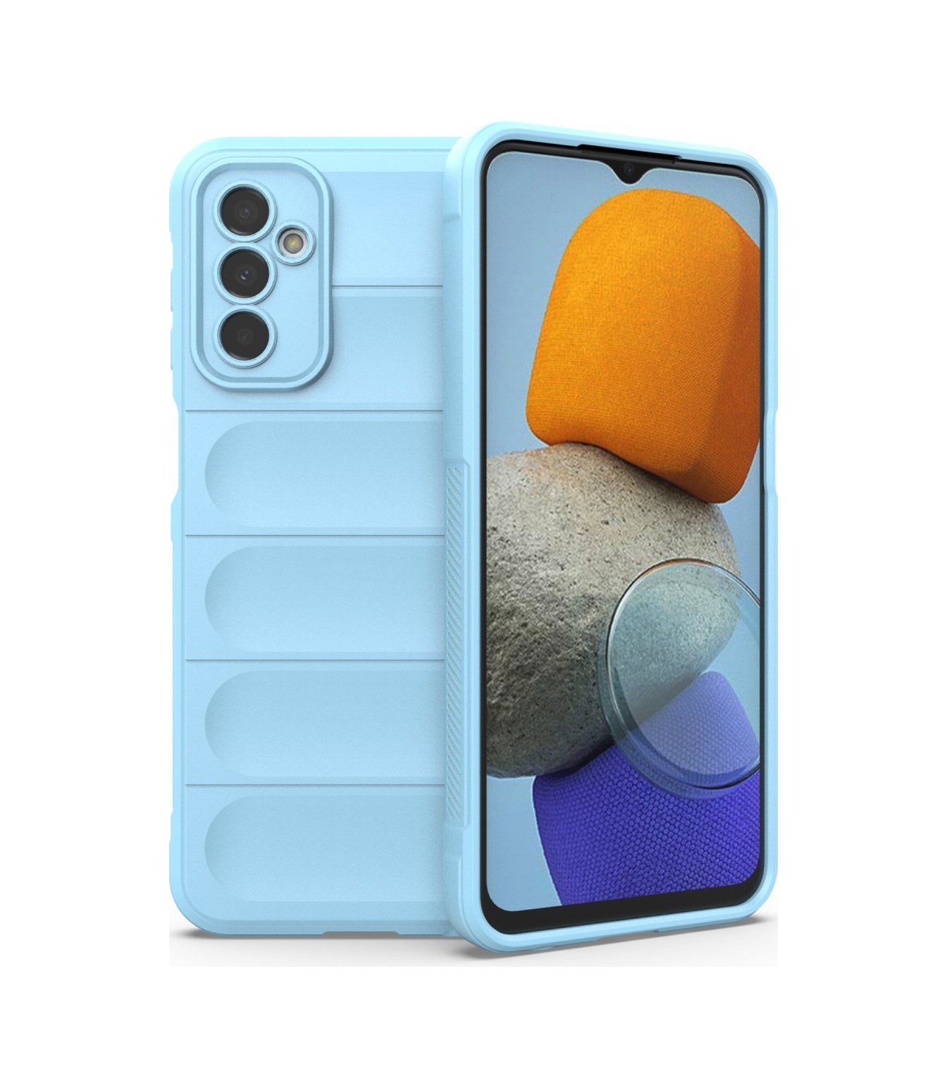 Samsung Galaxy Uyumlu   M23 Kılıf Optimum Silikon - Sky Blue Belirtilmemiş