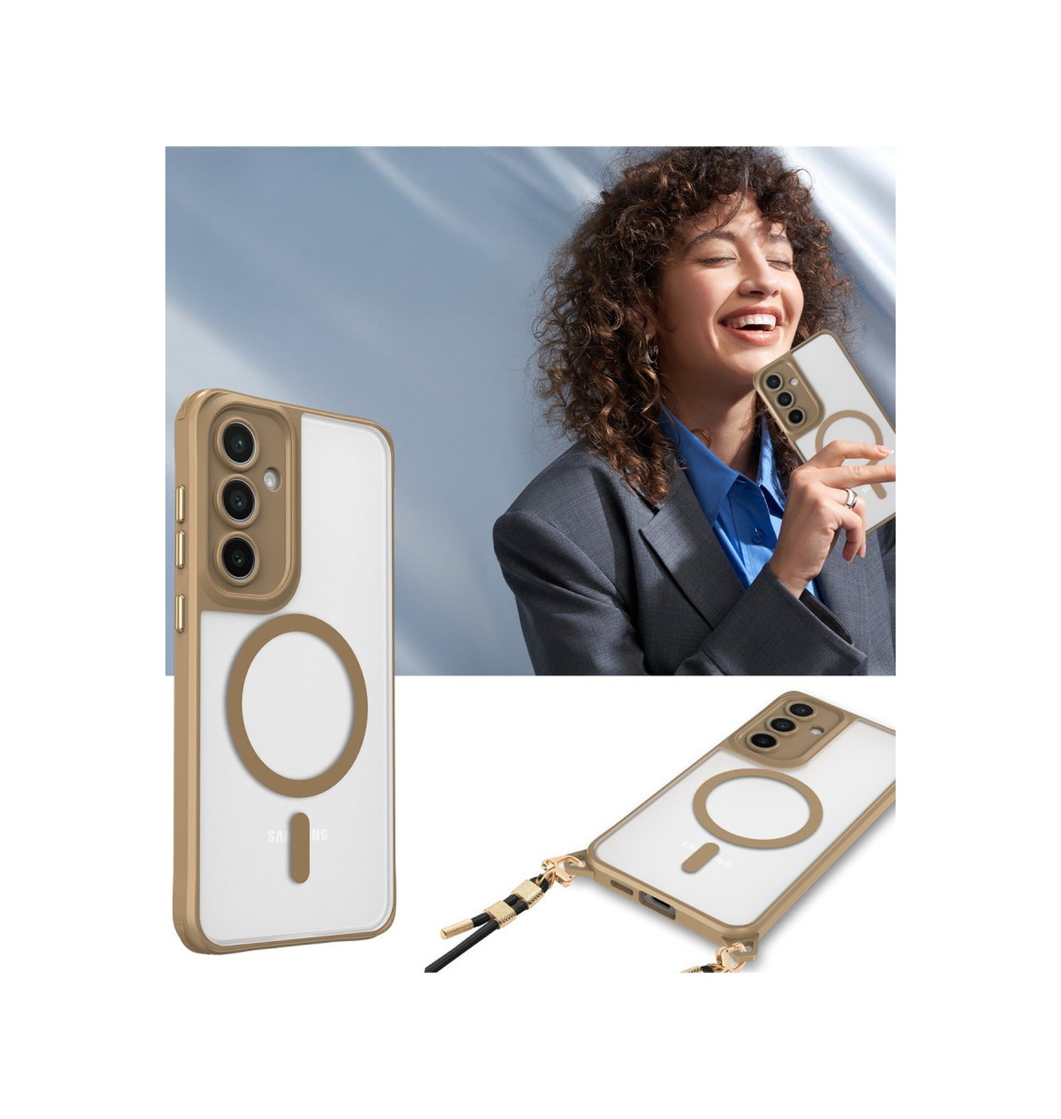 Samsung Galaxy Uyumlu   S24 Fe Kılıf Enka Magsafe Silikon Kılıf - Lacivert Belirtilmemiş