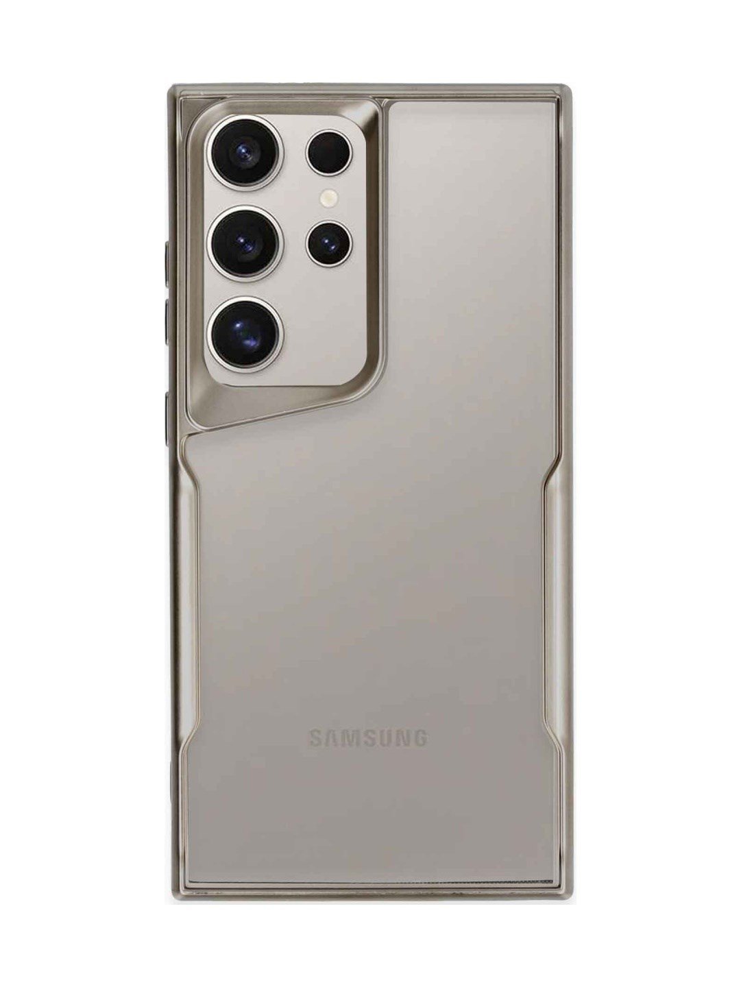 Samsung Galaxy Uyumlu   S24 Ultra Kılıf Boyi Silikon Kapak - Titan Gri Belirtilmemiş