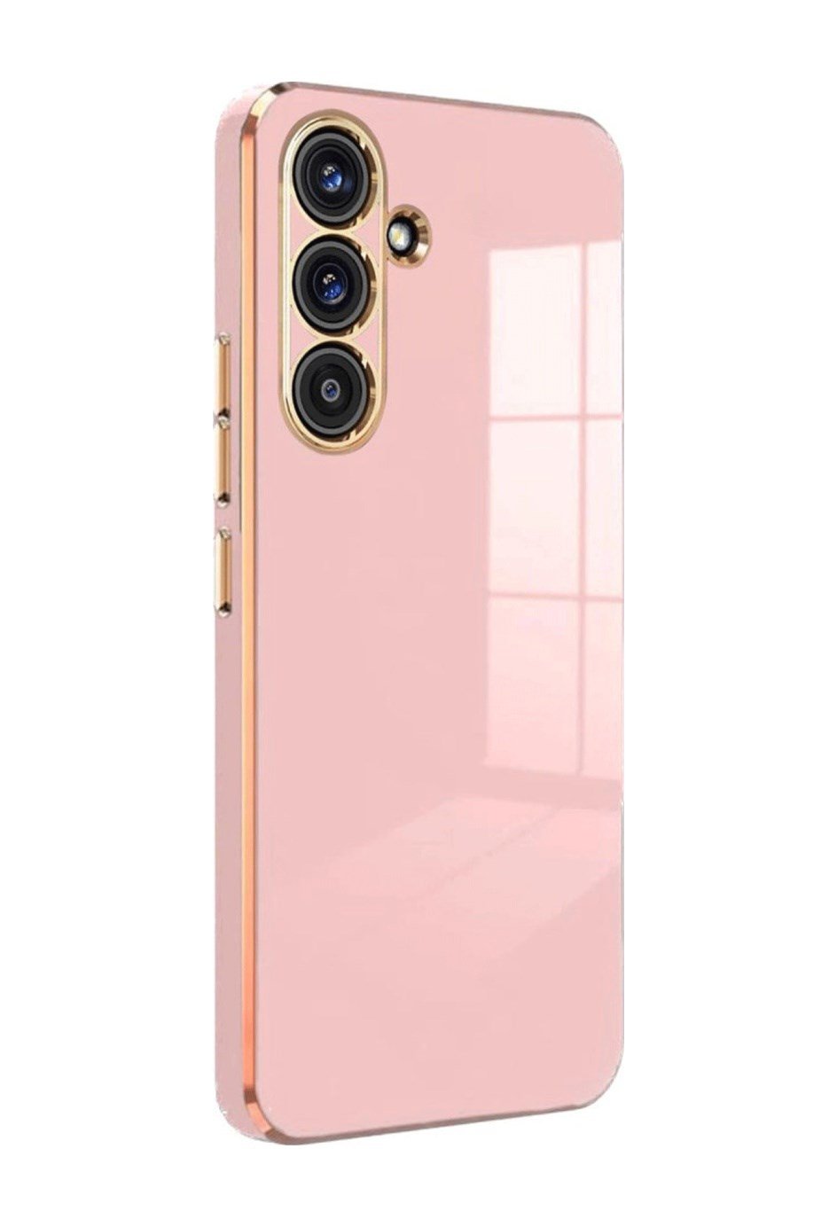 Samsung Galaxy Uyumlu   S25 Plus Kılıf Volet Silikon - Pembe Belirtilmemiş