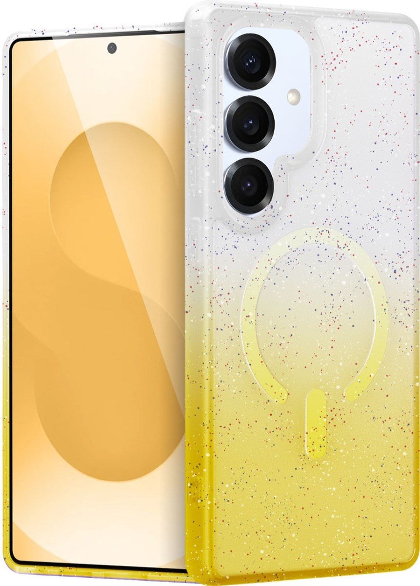 Samsung Galaxy Uyumlu   S25 Plus Pummel Shiny Magsafe Kapak - Gold Belirtilmemiş