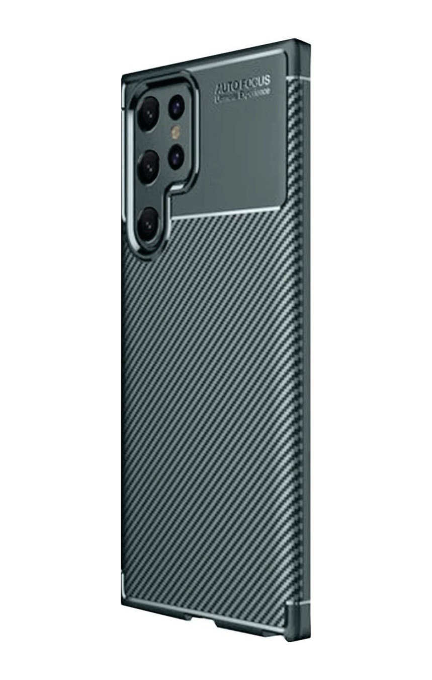 Samsung Galaxy Uyumlu   S25 Ultra Kılıf Auto Focus Karbon Kapak - Koyu Yeşil Belirtilmemiş