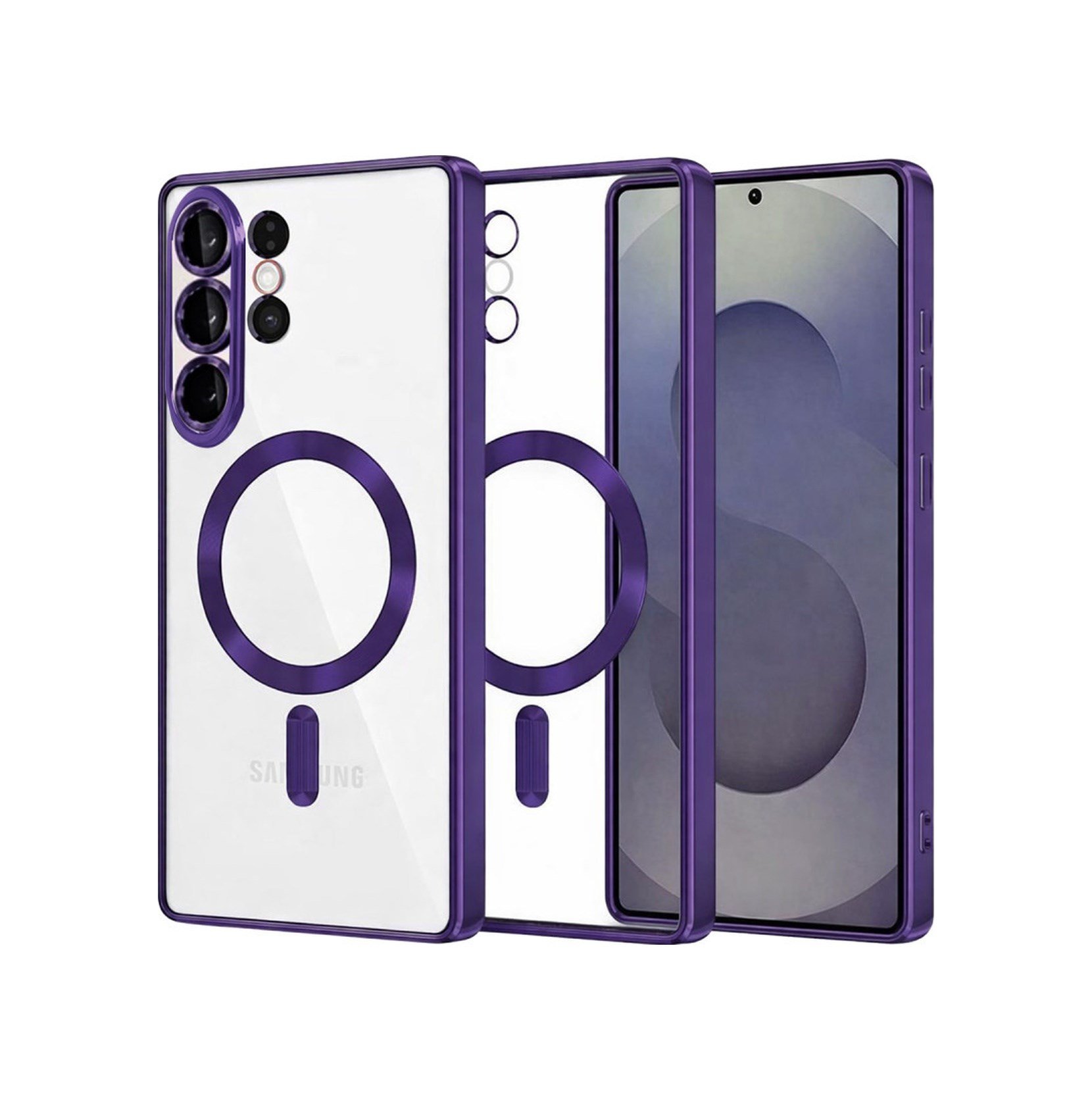Samsung Galaxy Uyumlu   S26 Ultra Kross Magneticsafe Kapak - Mor Belirtilmemiş