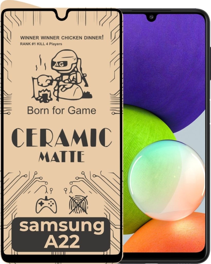 Samsung Uyumlu Galaxy A22 Ekran Koruyucu Mat Seramik Nano Ekran Koruyucu