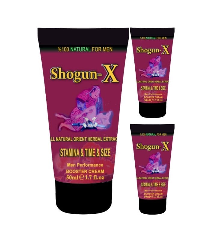 Shogunx Extra Size Cream 3 Adet 50ml Erkeklere Özel Süre-katılık-hacim Pe.nisbakım Masaj Kremi
