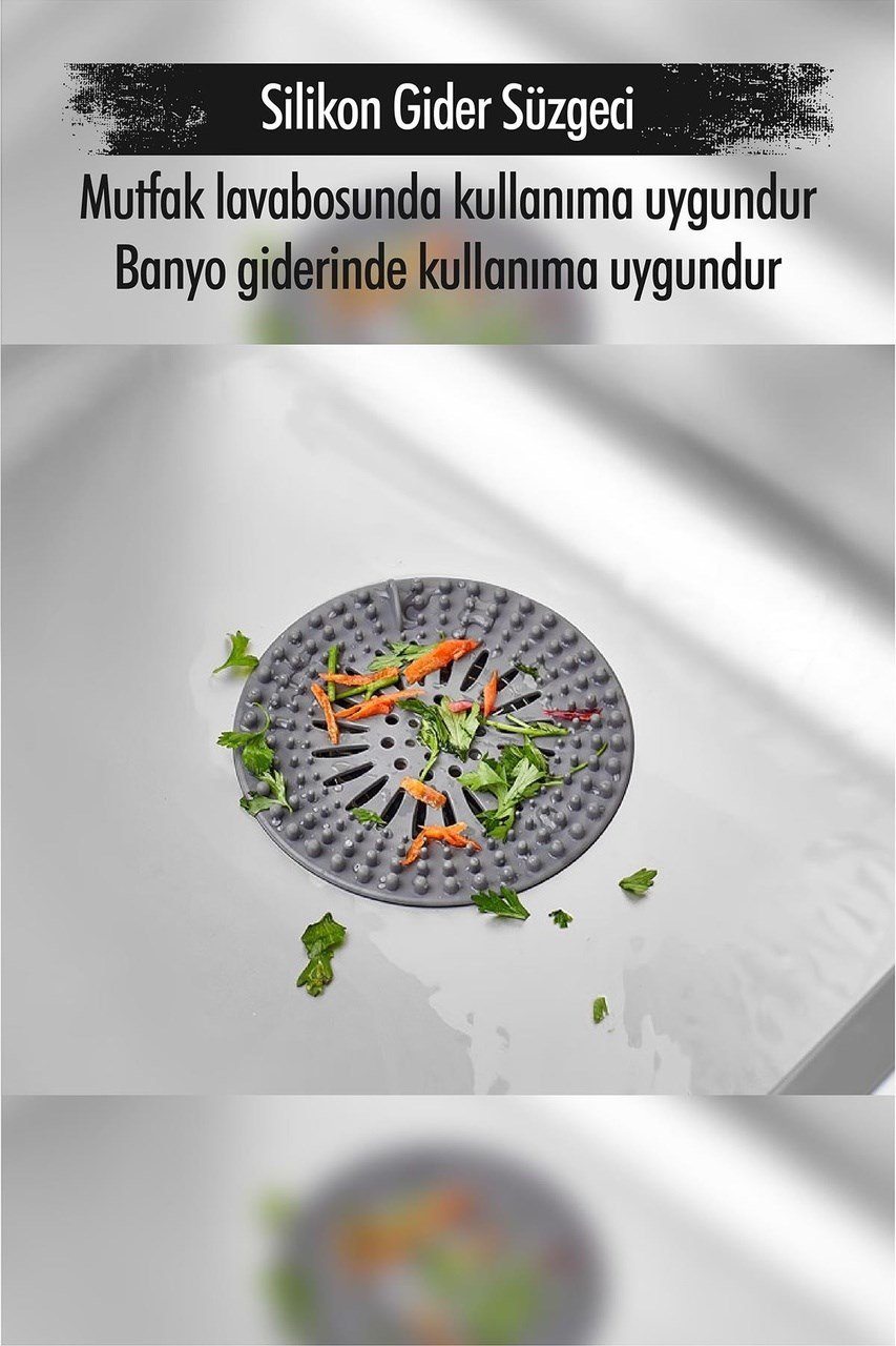 Silikon Lavabo Gideri Süzgeci Çok Renkli