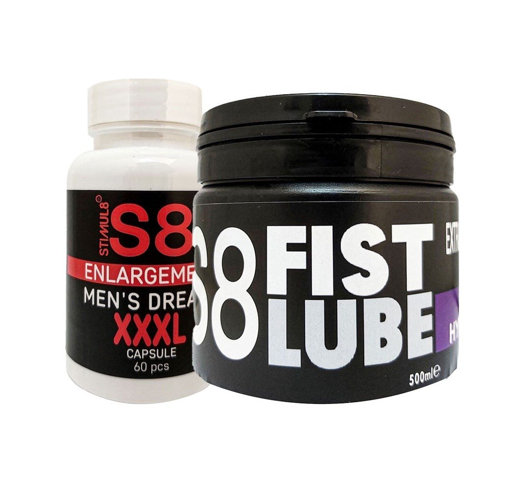 Stimul8 Lube Fist Lube Lubrıkant500 Ml + Stimul8 Erkeklere Özel Xxxl60lı Caps