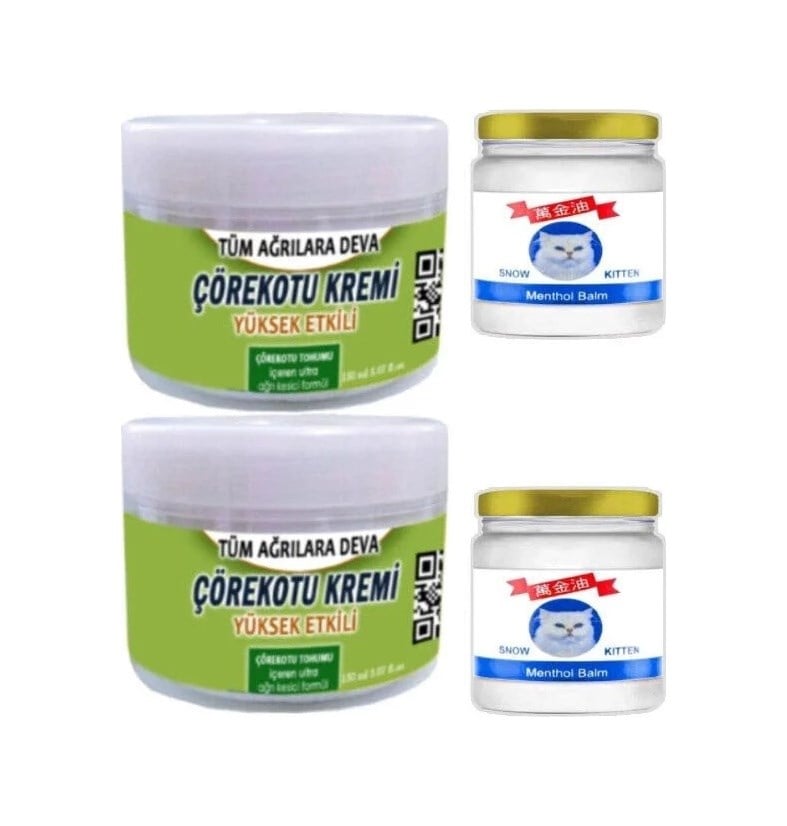 Süper Çörek Otu Kremi 2x150 Ml Krem +snow Kitten 2x50 Ml Menthol Balm