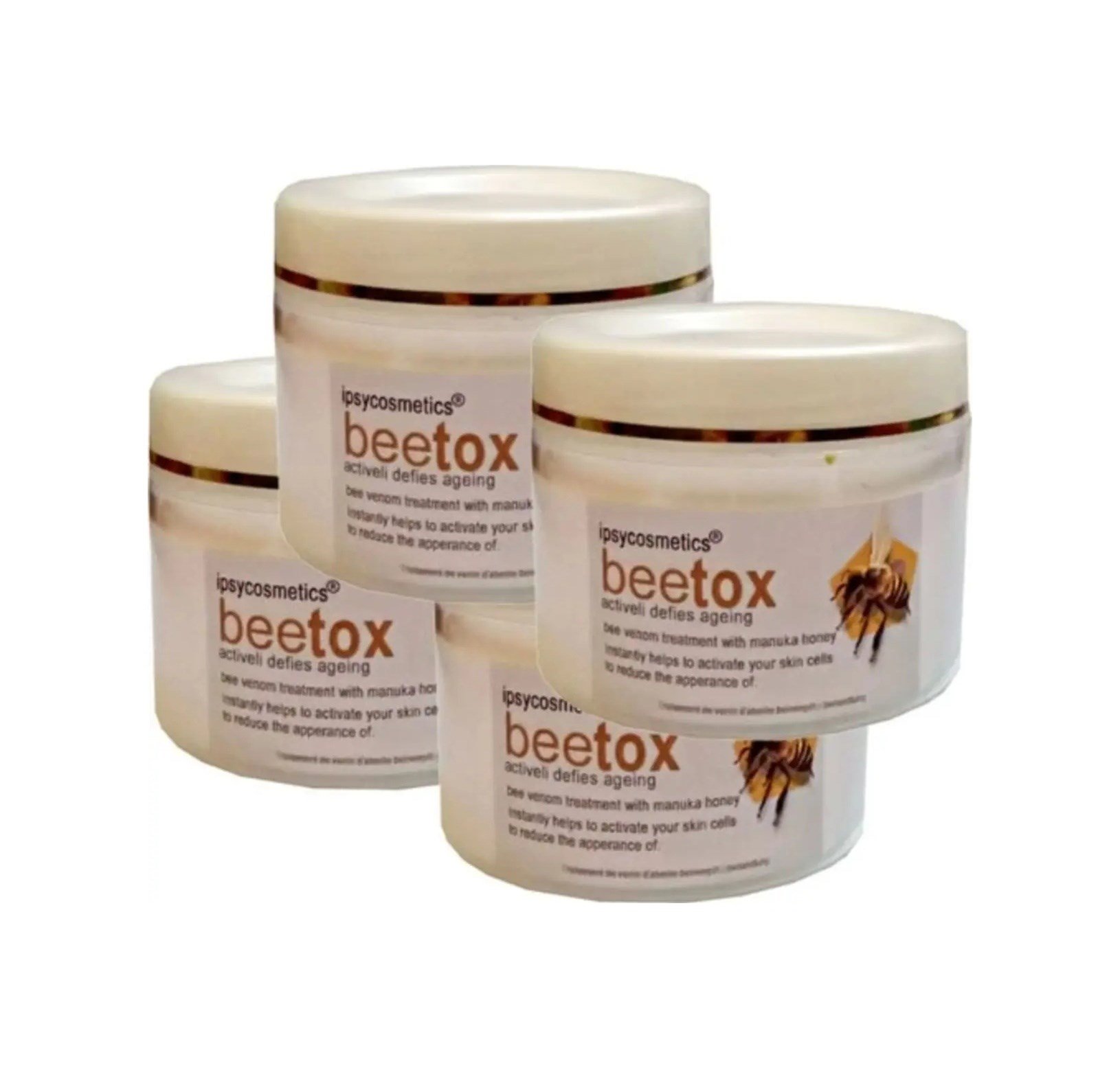Süper Ipsycosmetics Beetox Doğal Arı Özü - Yüz Cilt Dekolte Boyun Kremi 100 Ml X 4 Adet