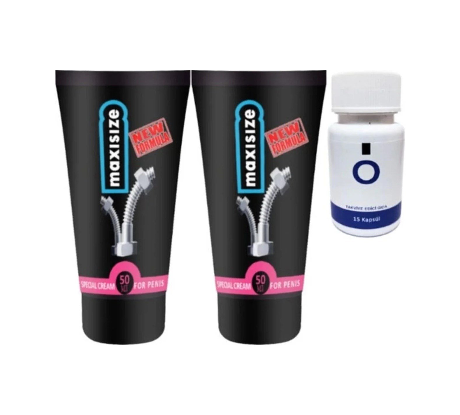 Süper Maxsize 2 Adet Erkeğe Özel 50 Ml Krem + Yanında O Caps 15li Erkeğe