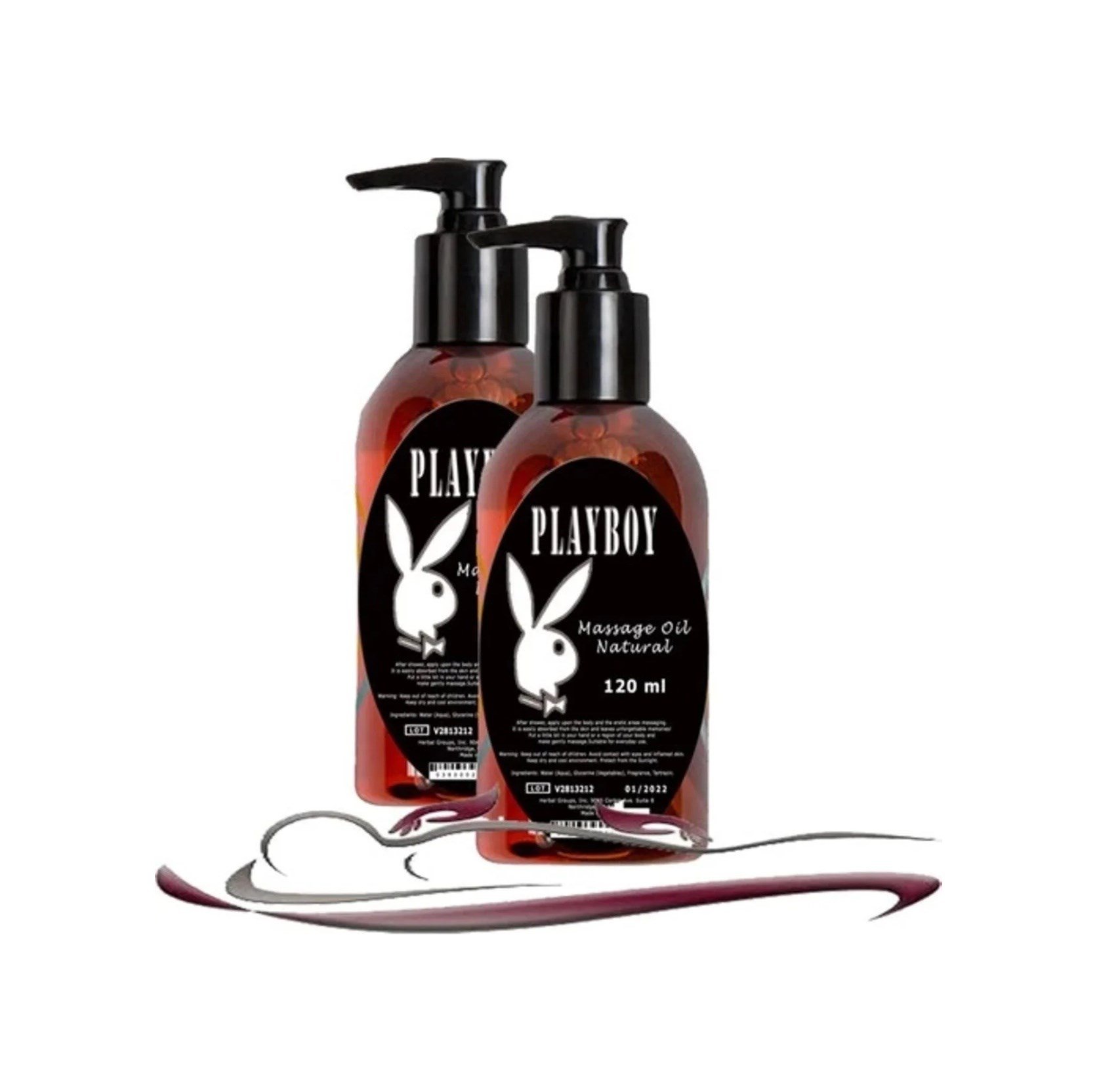 Süper Playboy Natural Massage Oil Kokusuz Vücut Masaj Yağı 2 Adet 120 Ml