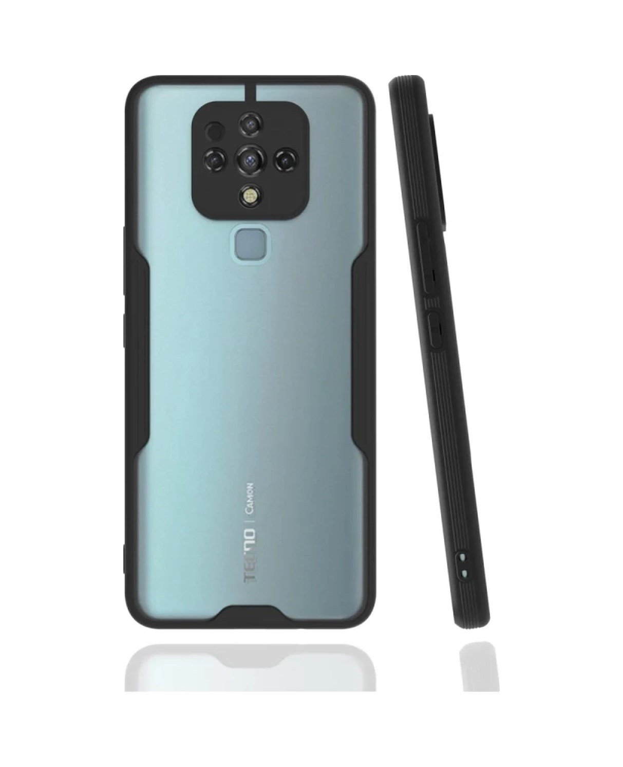 Tecno Camon 16 Kılıf Platin Silikon - Siyah 0.2M-Çok Renkli