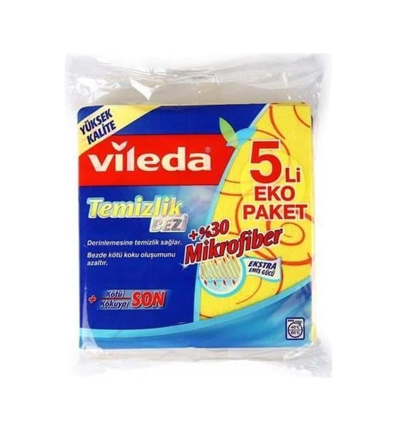 Temizlik Bezi %30mikrofiber 5li Çok Renkli