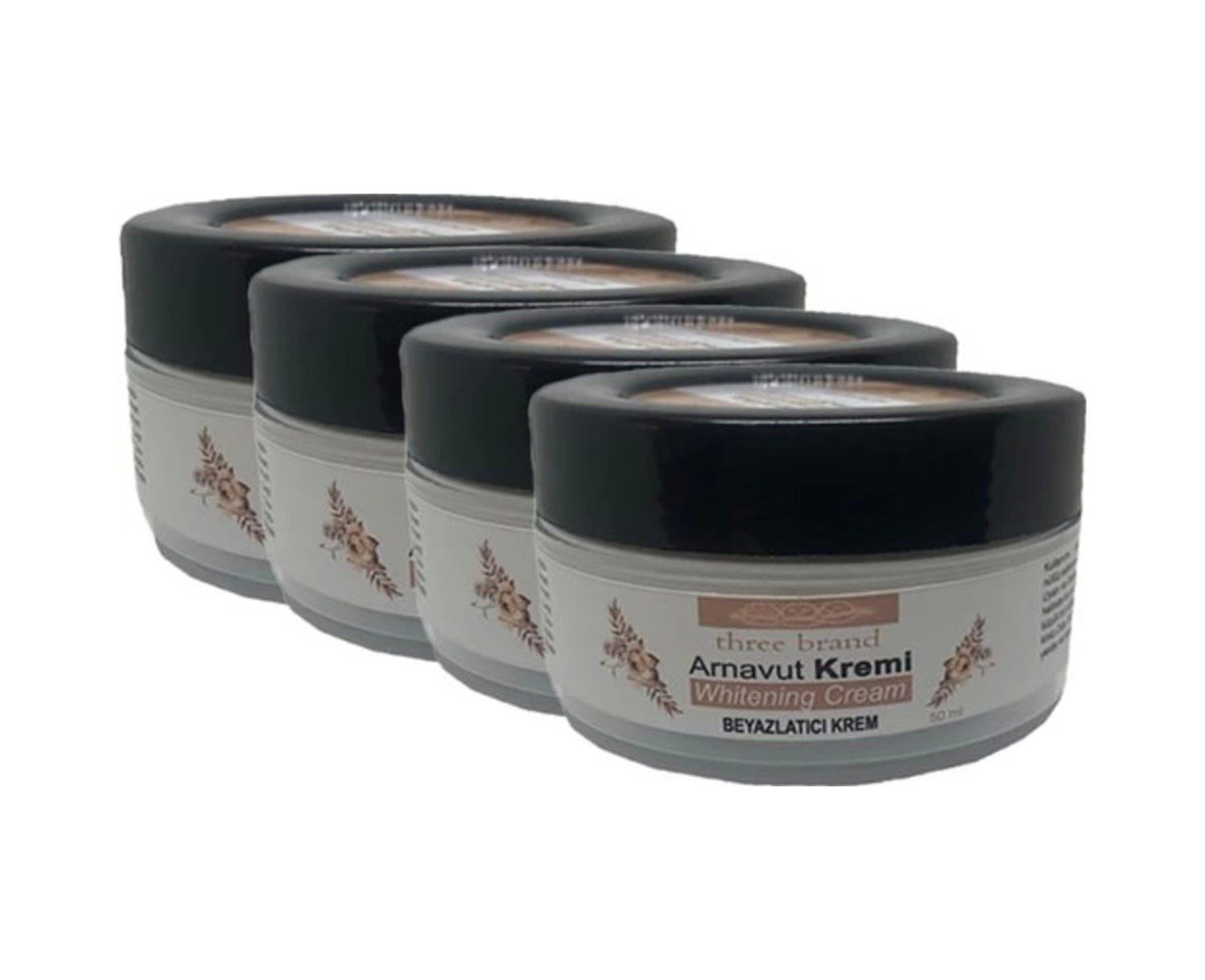 Three Brand 4lü Adet Arnavut Kremi Whitens Cream Tüm Bölge Aklık Kremi 50 Ml Hazn926000419