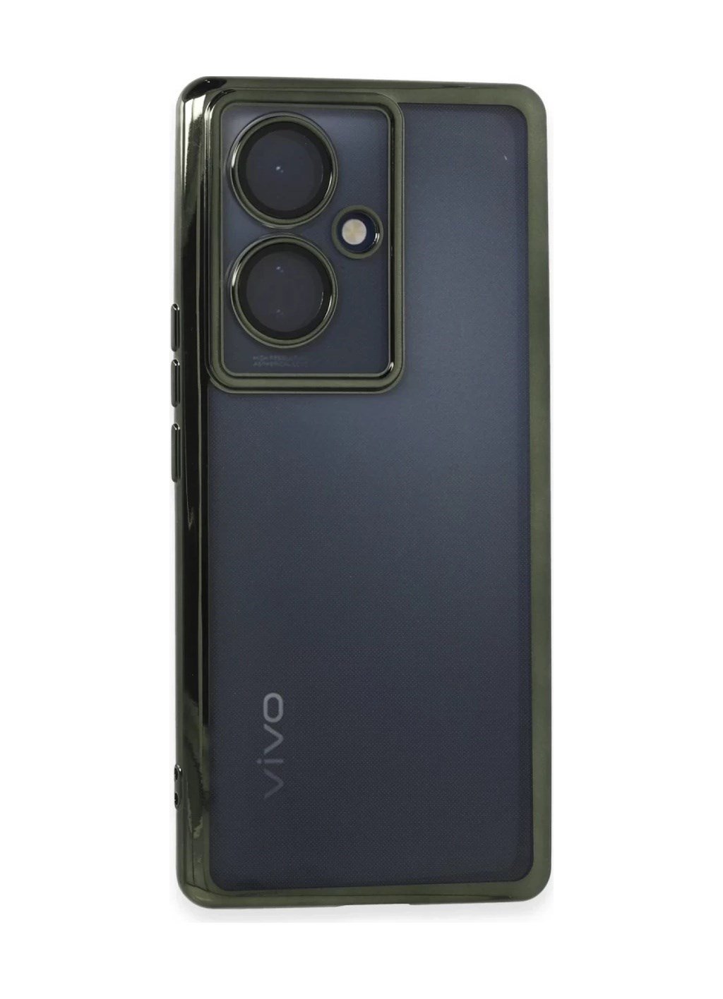 Vivo V29 Lite Uyumlu Kılıf Lensli Silikon - Yeşil Belirtilmemiş