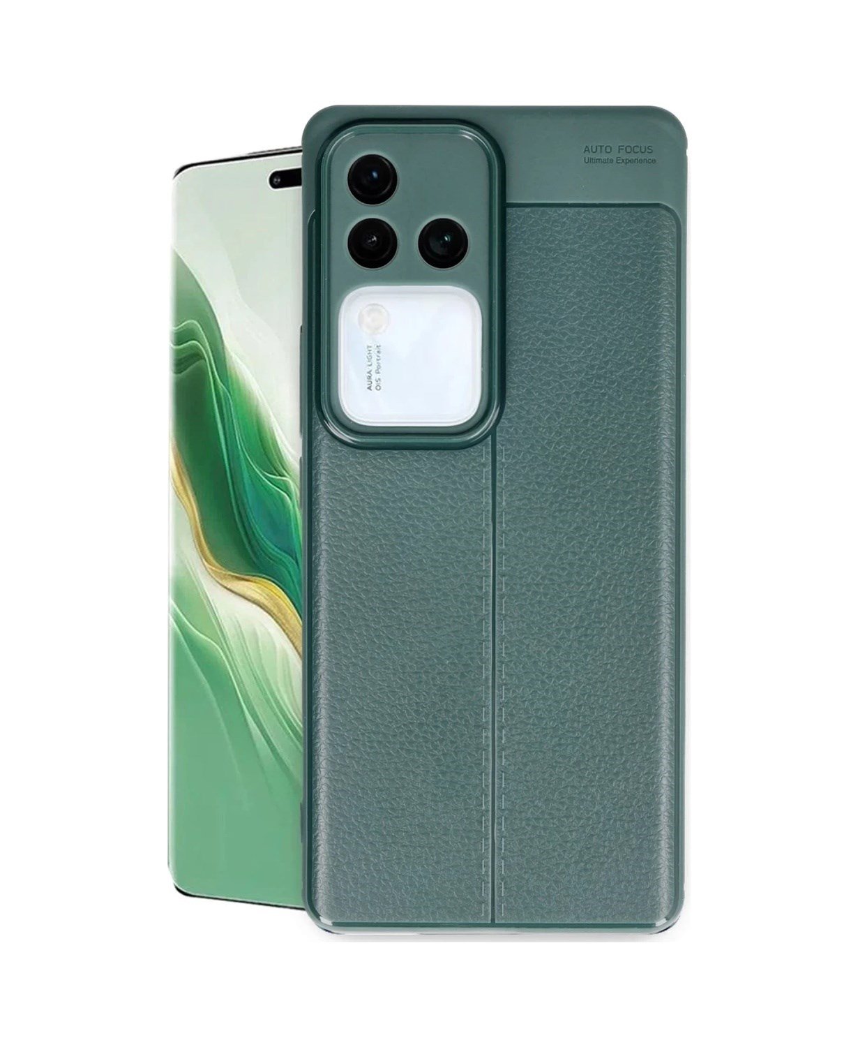 Vivo V30 5g Uyumlu Kılıf Auto Focus Kapak - Koyu Yeşil Belirtilmemiş
